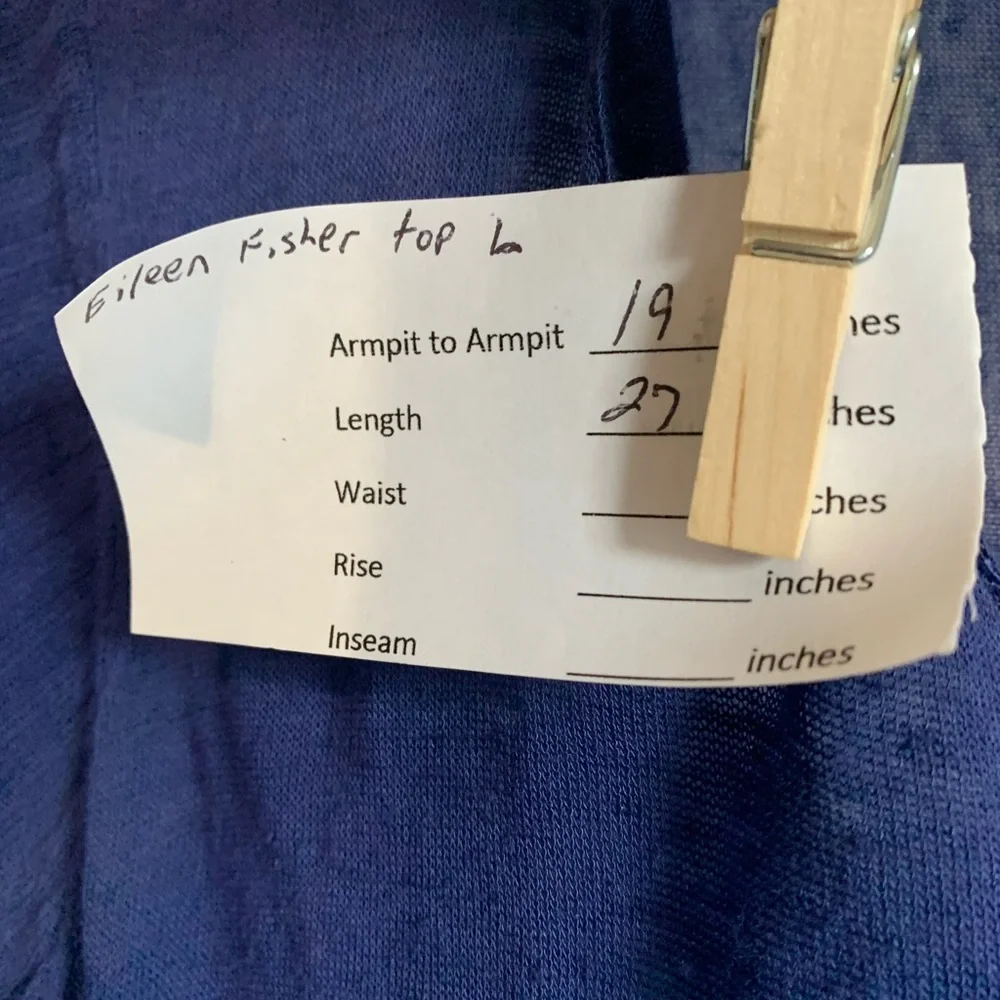 SALE🔥 Eileen Fisher Purple Linen Viscose V- Neck Tunic - Picture 3 of 11